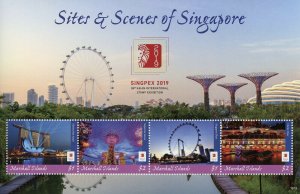 Marshall Islands Stamps 2019 MNH Sites & Scenes Singapore Singpex 4v M/S