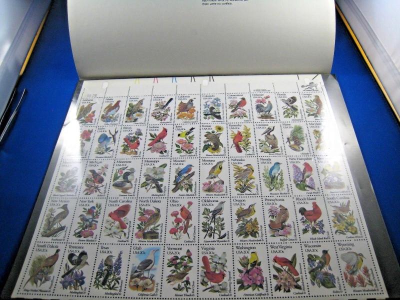 UNITED STATES SCOTT #1953-2002 - FULL PANE & BOOK 50 STATE BIRDS & FLOWERS(brig)