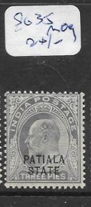 INDIA PATIALA (P0702B)  KE 3P  SG 35  MOG