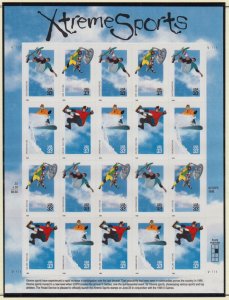 1999 Xtreme Sports 4 designs 33c Sheet of 20 Sc 3324a MNH