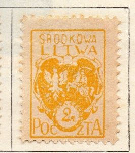 Lithuania (Central) 1920-21 Early Issue Fine Mint Hinged 2m. 074645