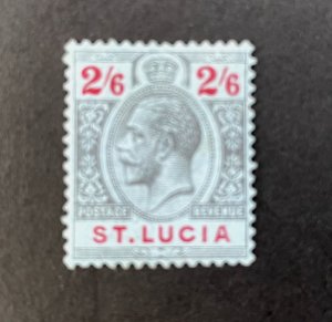 St Lucia: 1912, King George V definitive, 2/6d,  SG 87, Mint Hinged