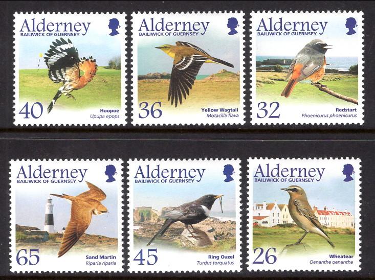 Alderney 233-238 Birds MNH VF