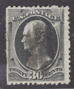 US Stamp #154 30c Black Hamilton USED SCV $275.00