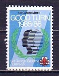 Denmark, 1985-1986 issue. Good-Turn, Scout Label.