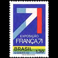 BRAZIL 1971 - Scott# 1197 French Exhib. Set of 1 NH