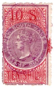 (I.B) Australia - NSW Revenue : Stamp Duty 10/-