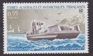 Fr. Southern Antarctic Terr., # 98, Landing Ship, NH, 1/2 Cat