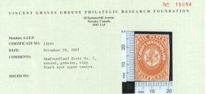 Newfoundland #7 Mint **With Certificate**