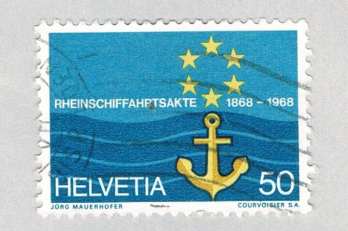 Switzerland Anchor blue 50c (AP127118)