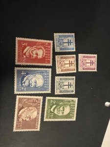 Belgium sc B547-B554 MNH comp set