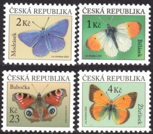 CZECH REPUBLIC 2021/2020 BUTTERFLIES PAPILLONS SCHMETTERLING FARFAL [#2101]