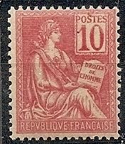 FRANCE  116 Mint OG VLH 1900 10c car Defin. CV $25.00