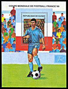 Guinea 1449, MNH, 1998 World Cup Football Championship in France souvenir sheet