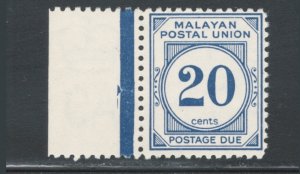 Federation of Malaya 1965 Postage Due 20c Scott # J33 MNH