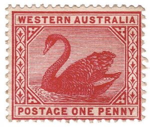 (I.B) Australia Postal : Western Australia 1d (SG 95)