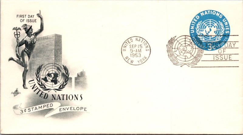 United Nations, New York, Postal Stationary, Worldwide First Day Cover