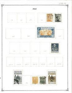 Italty 1917-1945 M & U Hinged on Blank Scott International Pages.