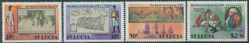 St Lucia 1978 SG478-481 Battle of Cul-de-Sac set MNH 