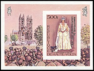 Upper Volta 480, MNH imperf., Queen Elizabeth Coronation souvenir sheet