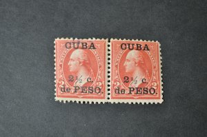 Cuba sc# 222 MNH OG Pair 1899 US Possessions stamps mint