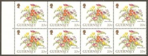 GUERNSEY Sc# 488c MNH FVF Booklet Pane Flowers