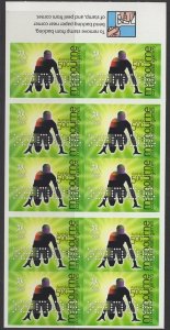AUSTRALIA SGSB198(2600a) 2006 COMMONWEALTH GAMES $5 BOOKLET MNH
