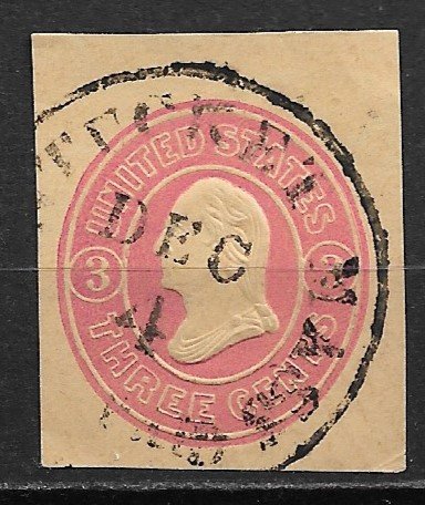 1861 USA U35  3¢ Washington cut square used.