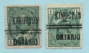 Canada Precancel Kingston, Ontario 1-89 & 1-89-Invert