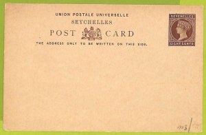 39909 - SEYCHELLES - Postal History -  STATIONERY CARD  - H & G  # 3