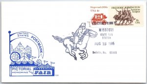 US SPECIAL EVENT POSTMARK CARD MISSOURI STATE FAIR AT SEDALIA 1986 D