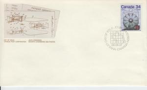 1986 Canada Invention Blueprints (4) (Scott 1099-1102) FDC