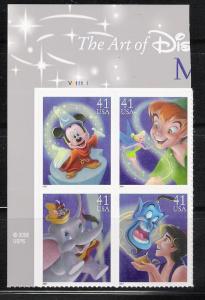 MNH Plate Block Disney Magic sc 4192-95