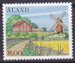 Finland-Aland Isls.  19 MNH 1985 8m Farm & Windmill