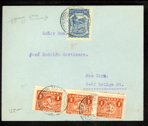 COLOMBIA 1925 SCADTA AIR MAIL BARRANQUILLA to NYC USA Scott C42 Cover