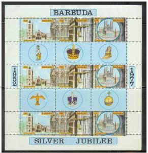 BARBUDA SHEET SILVER JUBILEE