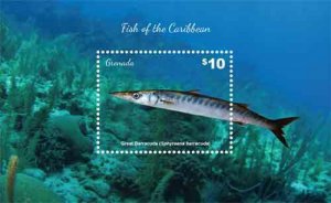 Grenada 2015 - Fish Of The Caribbean - Souvenir Stamp Sheet - Scott #4113 - MNH