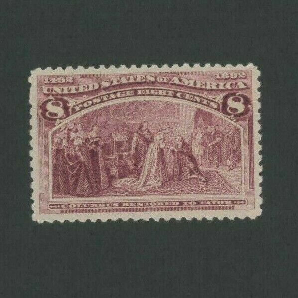 1893 United States Postage Stamp #236 Mint VF Never Hinged Gum Transfer