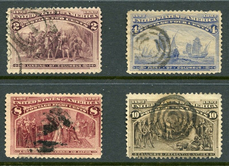 US Scott 230-231,233,236,237 Columbians used