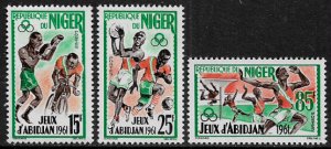 Niger #109-11 MNH Set - Abidjan Games - Sports