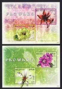 Maldives Sc# 2993-4 MNH Flowers (2 S/S)