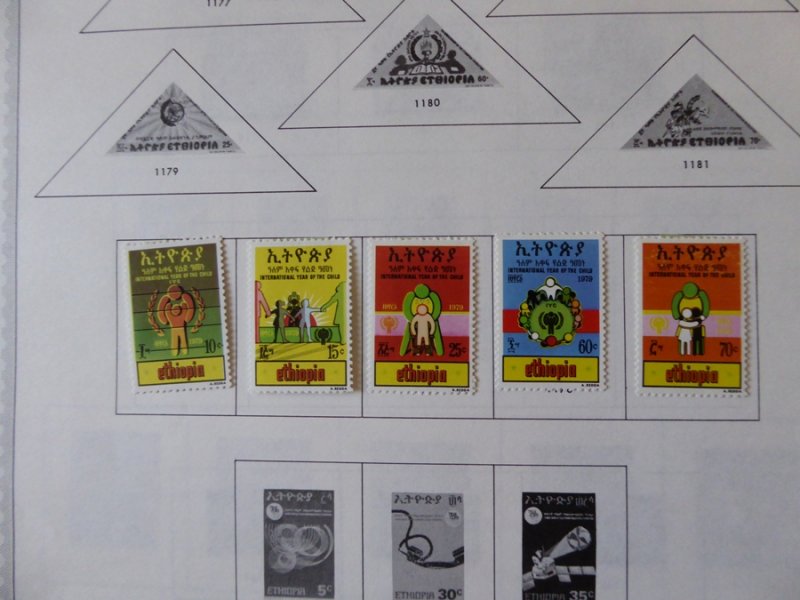 Ethiopia 1966-1993 Stamp Collection on Album Pages