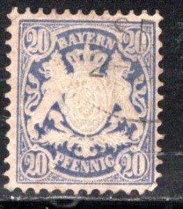 German States Bavaria Scott # 42, used