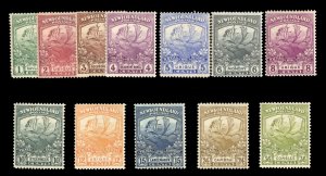 Newfoundland #115-126 Cat$293.50, 1919 Caribou, complete set, mostly lightly ...