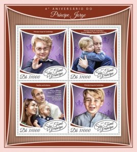 St Thomas - 2017 Prince George Birthday - 4 Stamp Sheet - ST17501a