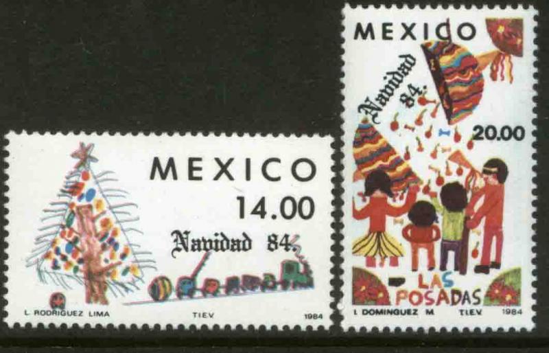 MEXICO 1368-1369 Christmas Holidays 1984 MINT, NH. VF.