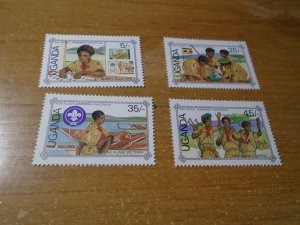 Uganda  #  579-82  MNH