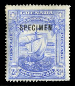 Grenada #47S (SG 56s) Cat£85, 1898 2 1/2p ultramarine, overprinted Specimen,...