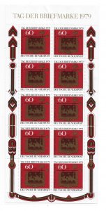 Germany 1979 Post House sign Saar Altheim Sheet Stamp day Sc B564 MNH C6