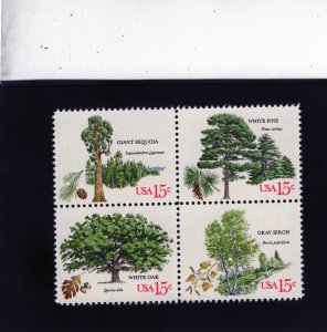1764-1767 American Trees, MNH blk/4